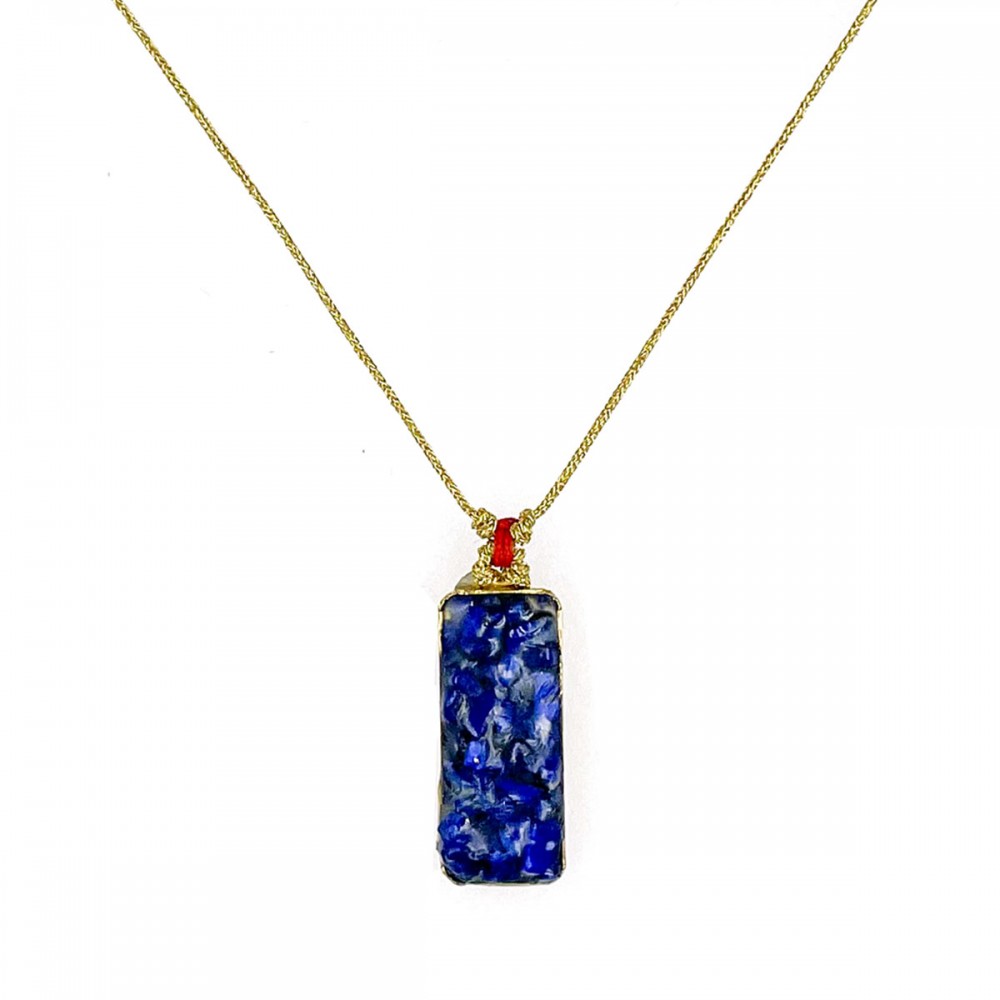 Barrette Tibétaine Lapis-lazuli
