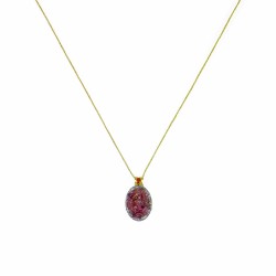 Collier fil OR avec PM médaillon Rubis vanessa simon