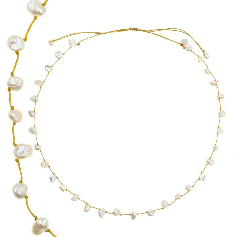 Collier Et Bracelet Perles Blanches Nacrées Naturelles - Style Vintage Années 80