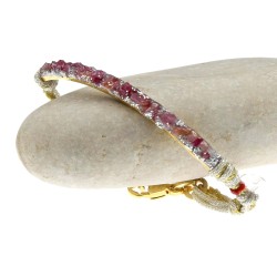 Bracelet demi-jonc corail réglable