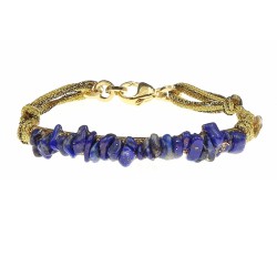 Bracelet demi-jonc lapis lazuli réglable