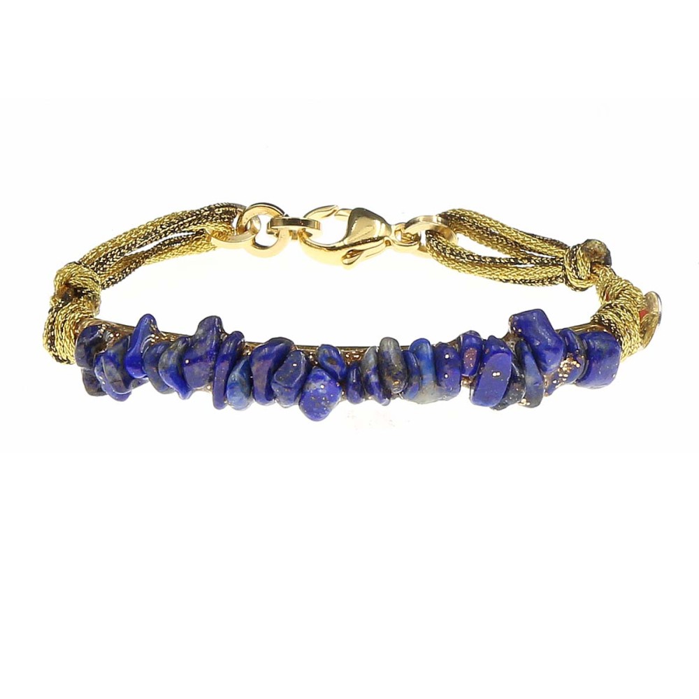Bracelet demi-jonc lapis lazuli réglable