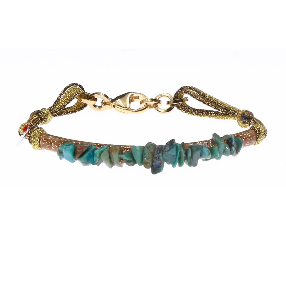 Bracelet demi-jonc Turquoise réglable
