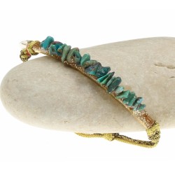 Bracelet demi-jonc Turquoise réglable