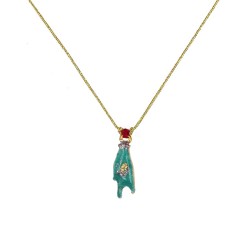 Collier Mano cortuno Turquoise