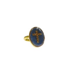 Bague Croix en Lapis-Lazuli PM vanessa simon
