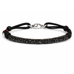 Demi-jonc diamant brut noir...