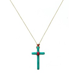 Croix Lumi Sacri Turquoise rubis