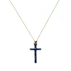 croix Lumi Sacri  Lapis-lazuli vanessa simon