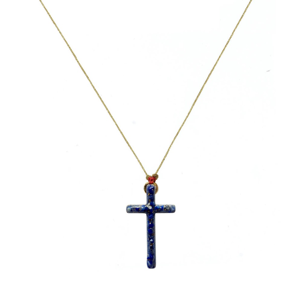 croix Lumi Sacri  Lapis-lazuli vanessa simon