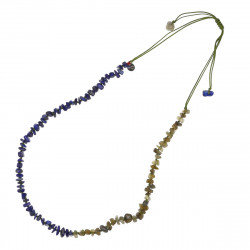 Collier Homme /Bracelet Vanessa simon 3 tours Mix Labradorite /Lapis-lazuli