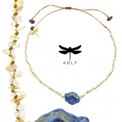 Collier ADLF Lapis-lazuli /Citrine d'agathe de la fontaine